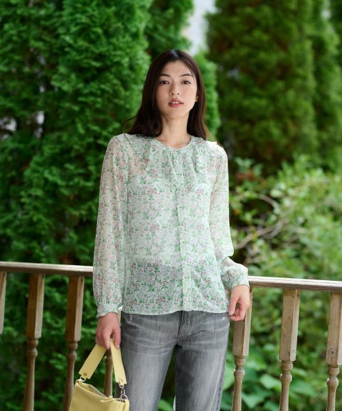 CARA O CRUZ / キャラ・オ・クルス シャツ・ブラウス | 小花柄フリルネックブラウス 【WILLIAM MORRIS】【35th】 | 詳細14