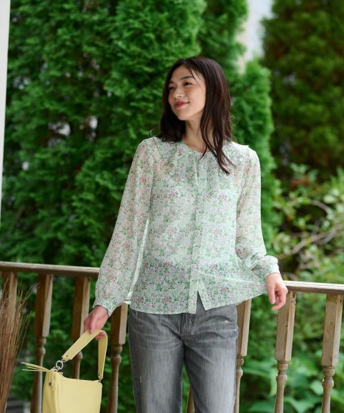 CARA O CRUZ / キャラ・オ・クルス シャツ・ブラウス | 小花柄フリルネックブラウス 【WILLIAM MORRIS】【35th】 | 詳細16