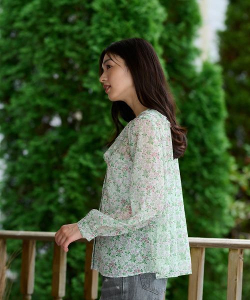 CARA O CRUZ / キャラ・オ・クルス シャツ・ブラウス | 小花柄フリルネックブラウス 【WILLIAM MORRIS】【35th】 | 詳細17