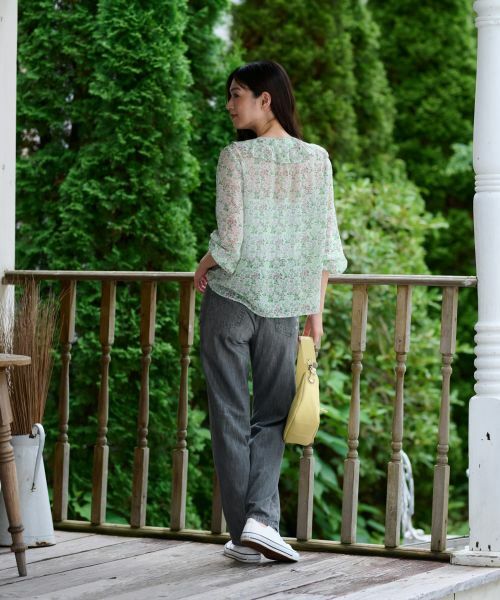 CARA O CRUZ / キャラ・オ・クルス シャツ・ブラウス | 小花柄フリルネックブラウス 【WILLIAM MORRIS】【35th】 | 詳細24