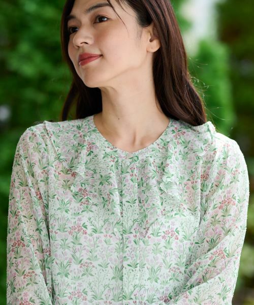 CARA O CRUZ / キャラ・オ・クルス シャツ・ブラウス | 小花柄フリルネックブラウス 【WILLIAM MORRIS】【35th】 | 詳細28