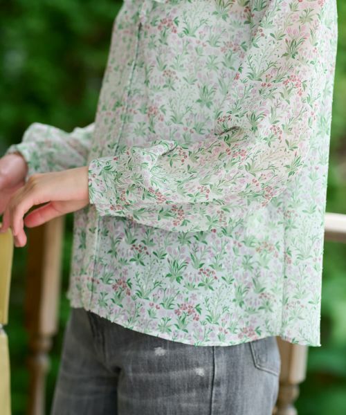 CARA O CRUZ / キャラ・オ・クルス シャツ・ブラウス | 小花柄フリルネックブラウス 【WILLIAM MORRIS】【35th】 | 詳細29