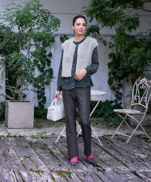 CARA O CRUZ / キャラ・オ・クルス シャツ・ブラウス | 小花柄フリルネックブラウス 【WILLIAM MORRIS】【35th】 | 詳細4