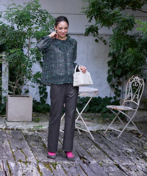 CARA O CRUZ / キャラ・オ・クルス シャツ・ブラウス | 小花柄フリルネックブラウス 【WILLIAM MORRIS】【35th】 | 詳細5