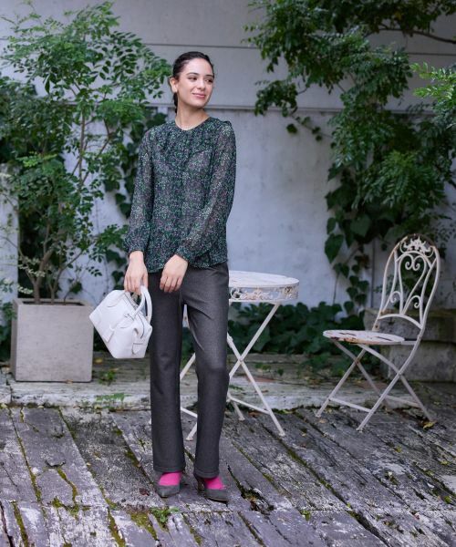 CARA O CRUZ / キャラ・オ・クルス シャツ・ブラウス | 小花柄フリルネックブラウス 【WILLIAM MORRIS】【35th】 | 詳細6