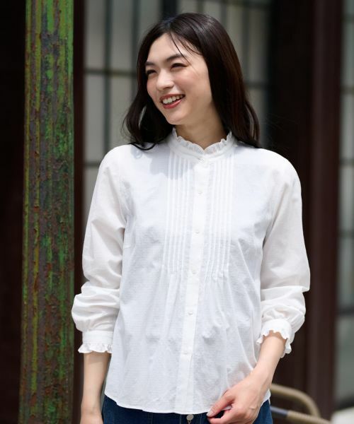 CARA O CRUZ / キャラ・オ・クルス シャツ・ブラウス | ピンタックブラウス(アイボリー)