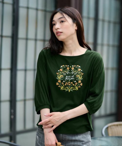 CARA O CRUZ / キャラ・オ・クルス カットソー | フラワーモチーフカットソー | 詳細15