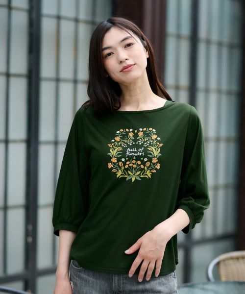 CARA O CRUZ / キャラ・オ・クルス カットソー | フラワーモチーフカットソー | 詳細16