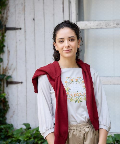 CARA O CRUZ / キャラ・オ・クルス カットソー | フラワーモチーフカットソー | 詳細2