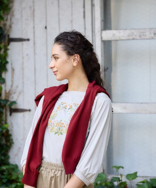 CARA O CRUZ / キャラ・オ・クルス カットソー | フラワーモチーフカットソー | 詳細3