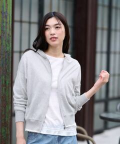 CARA O CRUZ / キャラ・オ・クルス カーディガン・ボレロ | バックロゴ ジップアップニットパーカー【CoC by CARA O CRUZ】