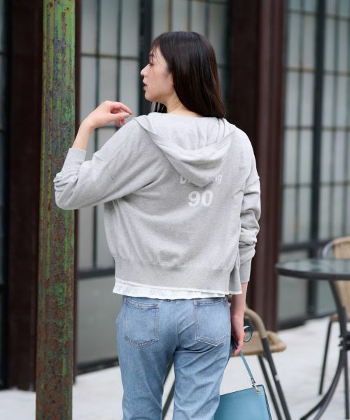 CARA O CRUZ / キャラ・オ・クルス カーディガン・ボレロ | バックロゴ ジップアップニットパーカー【CoC by CARA O CRUZ】 | 詳細19