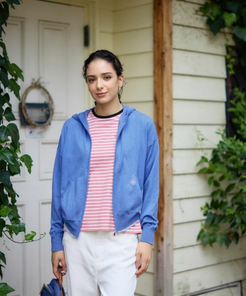 CARA O CRUZ / キャラ・オ・クルス カーディガン・ボレロ | バックロゴ ジップアップニットパーカー【CoC by CARA O CRUZ】 | 詳細2