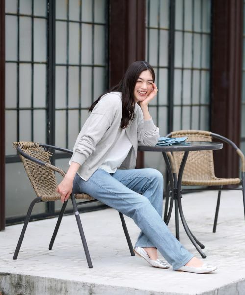 CARA O CRUZ / キャラ・オ・クルス カーディガン・ボレロ | バックロゴ ジップアップニットパーカー【CoC by CARA O CRUZ】 | 詳細20