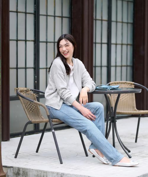 CARA O CRUZ / キャラ・オ・クルス カーディガン・ボレロ | バックロゴ ジップアップニットパーカー【CoC by CARA O CRUZ】 | 詳細21