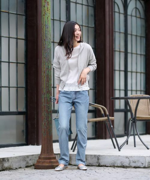 CARA O CRUZ / キャラ・オ・クルス カーディガン・ボレロ | バックロゴ ジップアップニットパーカー【CoC by CARA O CRUZ】 | 詳細23