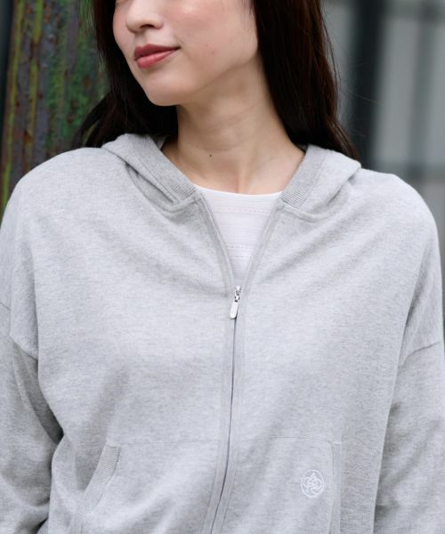 CARA O CRUZ / キャラ・オ・クルス カーディガン・ボレロ | バックロゴ ジップアップニットパーカー【CoC by CARA O CRUZ】 | 詳細28