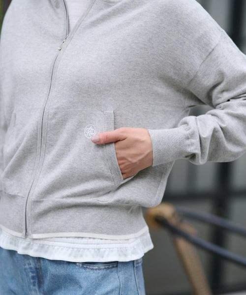 CARA O CRUZ / キャラ・オ・クルス カーディガン・ボレロ | バックロゴ ジップアップニットパーカー【CoC by CARA O CRUZ】 | 詳細29