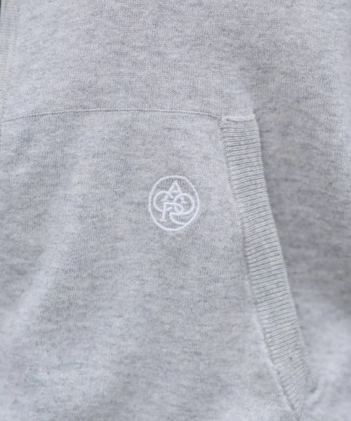 CARA O CRUZ / キャラ・オ・クルス カーディガン・ボレロ | バックロゴ ジップアップニットパーカー【CoC by CARA O CRUZ】 | 詳細30