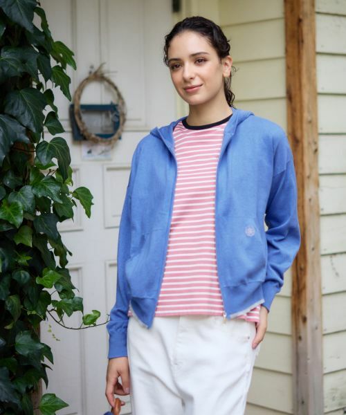 CARA O CRUZ / キャラ・オ・クルス カーディガン・ボレロ | バックロゴ ジップアップニットパーカー【CoC by CARA O CRUZ】 | 詳細4