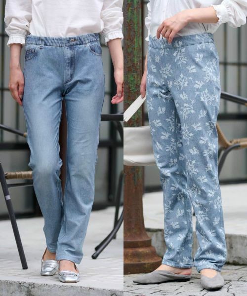 CARA O CRUZ/キャラ・オ・クルス リバーシブルプリントパンツ ロイヤルブルー 9(M)