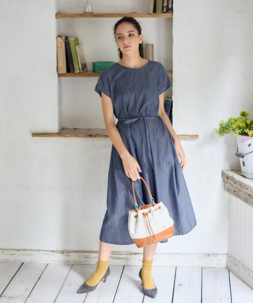 CARA O CRUZ / キャラ・オ・クルス ドレス | デニム調リボンワンピース【CoC by CARA O CRUZ】 | 詳細12