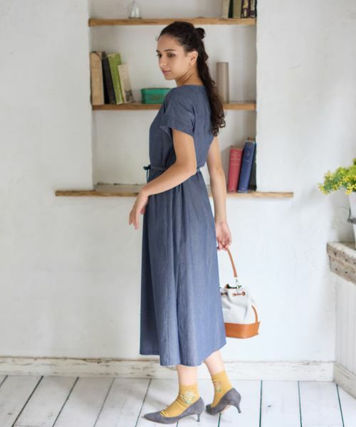 CARA O CRUZ / キャラ・オ・クルス ドレス | デニム調リボンワンピース【CoC by CARA O CRUZ】 | 詳細13