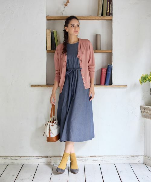 CARA O CRUZ / キャラ・オ・クルス ドレス | デニム調リボンワンピース【CoC by CARA O CRUZ】 | 詳細6