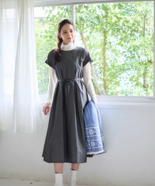 CARA O CRUZ / キャラ・オ・クルス ドレス | デニム調フレアワンピース【CoC by CARA O CRUZ】 | 詳細10