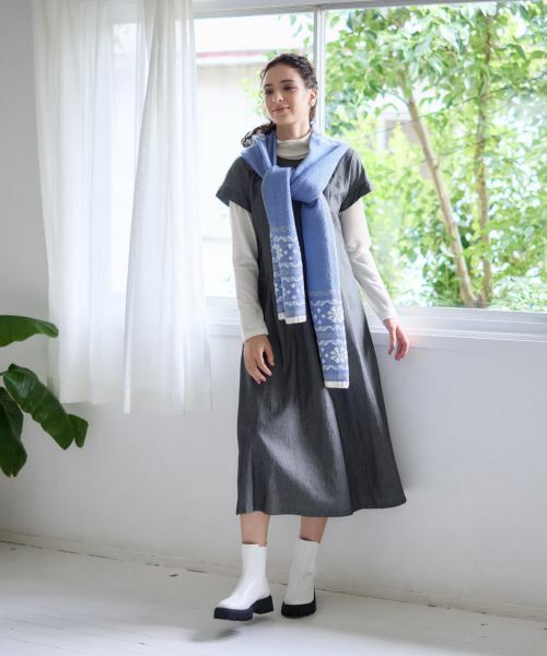 CARA O CRUZ / キャラ・オ・クルス ドレス | デニム調フレアワンピース【CoC by CARA O CRUZ】 | 詳細12