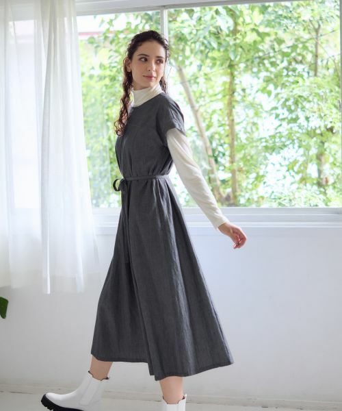 CARA O CRUZ / キャラ・オ・クルス ドレス | デニム調フレアワンピース【CoC by CARA O CRUZ】 | 詳細3