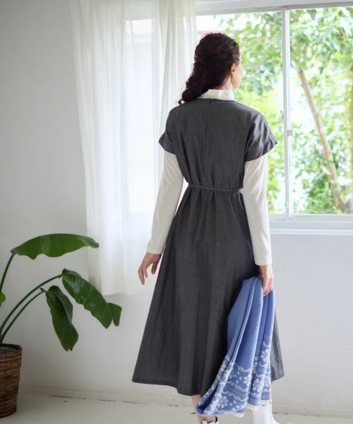 CARA O CRUZ / キャラ・オ・クルス ドレス | デニム調フレアワンピース【CoC by CARA O CRUZ】 | 詳細4