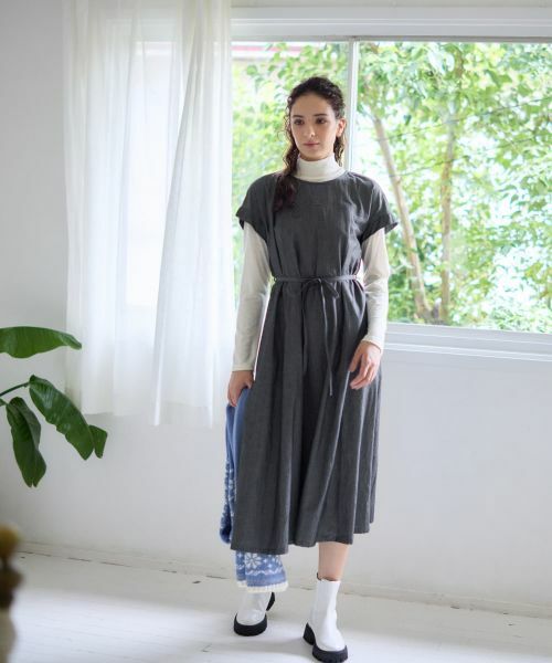 CARA O CRUZ / キャラ・オ・クルス ドレス | デニム調フレアワンピース【CoC by CARA O CRUZ】 | 詳細5