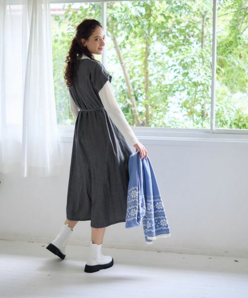 CARA O CRUZ / キャラ・オ・クルス ドレス | デニム調フレアワンピース【CoC by CARA O CRUZ】 | 詳細9