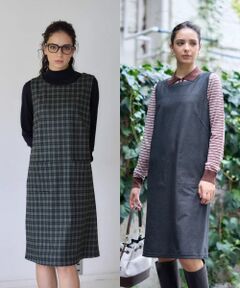 CARA O CRUZ / キャラ・オ・クルス ロング・マキシ丈ワンピース | リバーシブルジャンパースカート