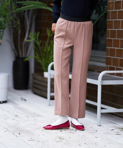 CARA O CRUZ/キャラ・オ・クルス ウエストゴムパンツ キャメル系 9(M)