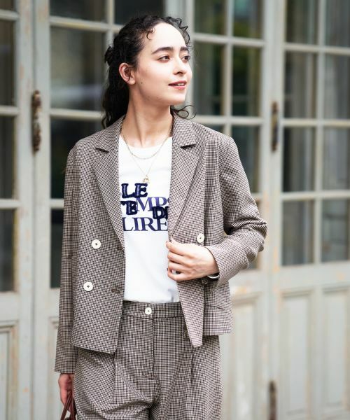CARA O CRUZ / キャラ・オ・クルス テーラードジャケット | 千鳥格子ジャケット【セットアップ】 | 詳細1