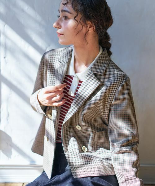 CARA O CRUZ / キャラ・オ・クルス テーラードジャケット | 千鳥格子ジャケット【セットアップ】 | 詳細10