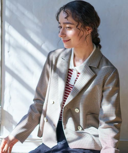 CARA O CRUZ / キャラ・オ・クルス テーラードジャケット | 千鳥格子ジャケット【セットアップ】 | 詳細12
