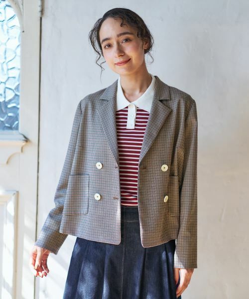 CARA O CRUZ / キャラ・オ・クルス テーラードジャケット | 千鳥格子ジャケット【セットアップ】 | 詳細13