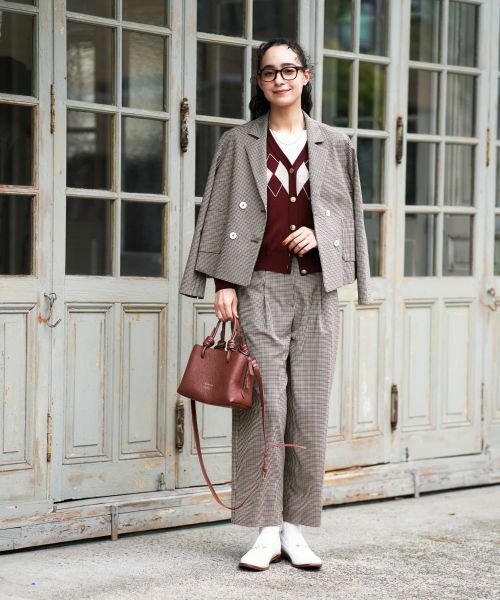 CARA O CRUZ / キャラ・オ・クルス テーラードジャケット | 千鳥格子ジャケット【セットアップ】 | 詳細19