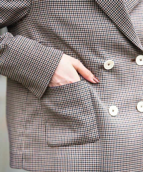 CARA O CRUZ / キャラ・オ・クルス テーラードジャケット | 千鳥格子ジャケット【セットアップ】 | 詳細28