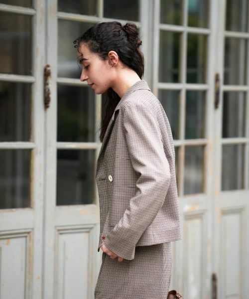 CARA O CRUZ / キャラ・オ・クルス テーラードジャケット | 千鳥格子ジャケット【セットアップ】 | 詳細4