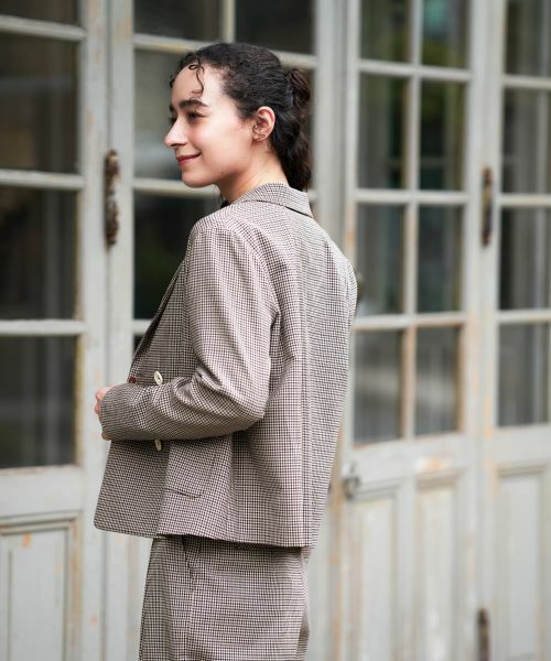 CARA O CRUZ / キャラ・オ・クルス テーラードジャケット | 千鳥格子ジャケット【セットアップ】 | 詳細5