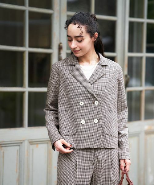 CARA O CRUZ / キャラ・オ・クルス テーラードジャケット | 千鳥格子ジャケット【セットアップ】 | 詳細7