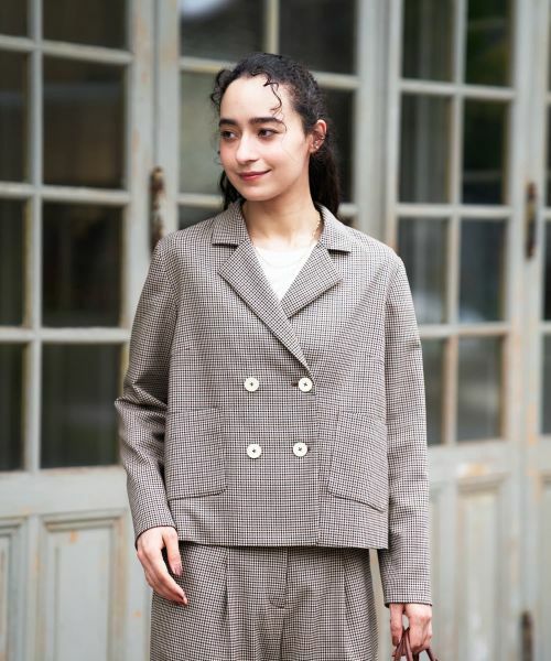 CARA O CRUZ / キャラ・オ・クルス テーラードジャケット | 千鳥格子ジャケット【セットアップ】 | 詳細8