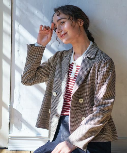 CARA O CRUZ / キャラ・オ・クルス テーラードジャケット | 千鳥格子ジャケット【セットアップ】 | 詳細9