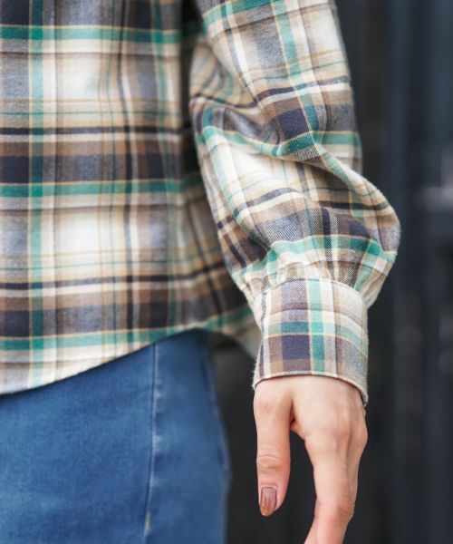 CARA O CRUZ / キャラ・オ・クルス シャツ・ブラウス | コサージュ付チェックシャツ【SOMELOS】【35th】 | 詳細13