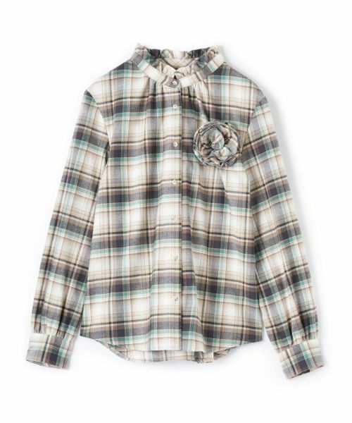 CARA O CRUZ / キャラ・オ・クルス シャツ・ブラウス | コサージュ付チェックシャツ【SOMELOS】【35th】 | 詳細15