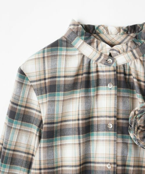 CARA O CRUZ / キャラ・オ・クルス シャツ・ブラウス | コサージュ付チェックシャツ【SOMELOS】【35th】 | 詳細17